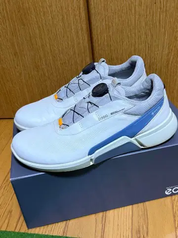 할인 Ecco 골프화 BOA 시스템 화이트/블루 26.5cm