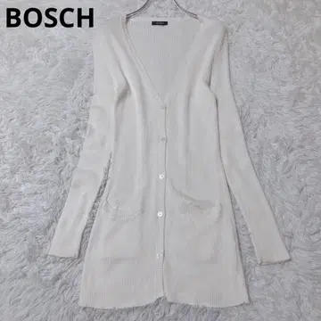 보쉬 롱 가디건 상의 겉옷 리브 심플 타이트 포켓
