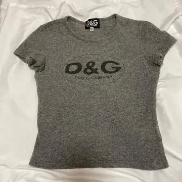 D&G 그레이 반팔 티셔츠
