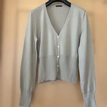 theory 극상 울 100% 그레이 긴팔 가디건 띠어리