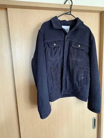 가격 인하 중 ZARA 네이비 스웨이드풍 자켓 L