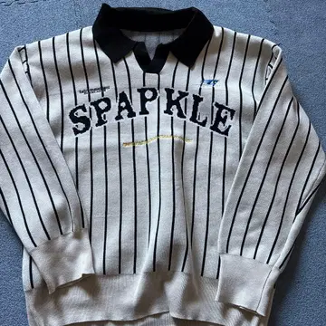 SPARKLE 스트라이프 니트 스웨터