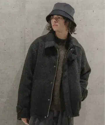 Casper John 울 샤기 블루종 23AW M 사이즈