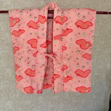 핑크 구름 패턴 한텐