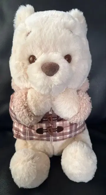 곰돌이 푸 봉제 인형 베이지 더플 코트 디즈니 스토어 S 사이즈