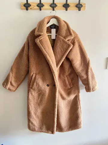 새상품 베이지 보아 롱 코트 테디베어 코트 보아 코트