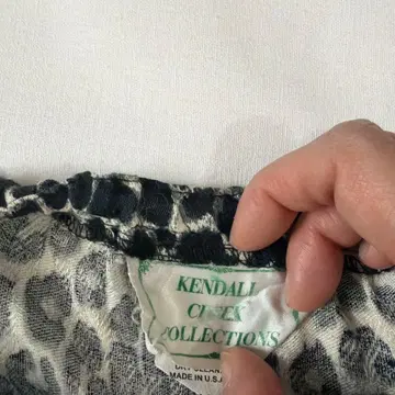 빈티지 레오파드 무늬 롱 스커트