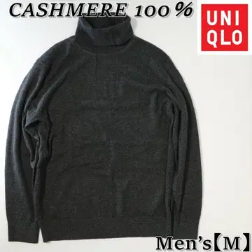 유니클로 캐시미어 100% 터틀넥 니트 스웨터 M / 다크 그레이