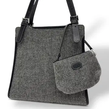키타무라 숄더백 펠트백 그레이 파우치