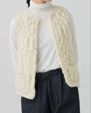 [새상품급] 카구레 kagure 네팔 핸드 니트 베스트