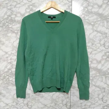 유니클로 UNIQLO 캐시미어 니트 V넥 스웨터 L
