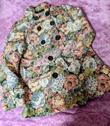 고블랑 패턴 더블 브레스트 자켓