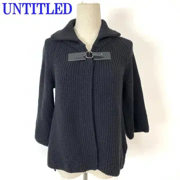 언타이틀 니트 스웨터 판초풍 블랙 울 2 C4907