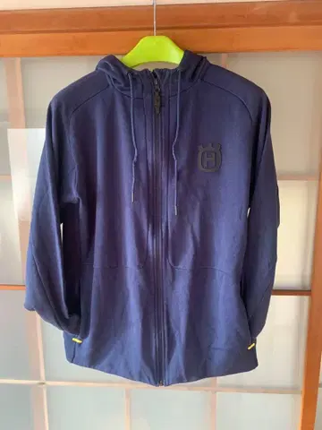 Husqvarna 네이비 풀 집업 후드티