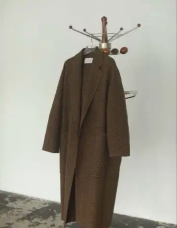 todayful 체크 무늬 롱 코트 36