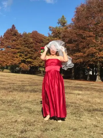 빨간색 웨딩 드레스