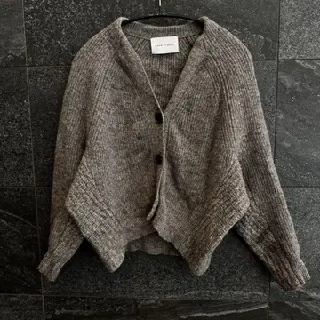 ADAM ET ROPE 숏 기장 가디건 그레이