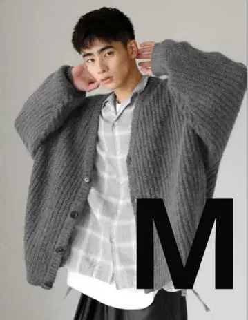 OPENING ACT 모헤어 니트 빅 실루엣 가디건
