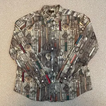 Paul Smith 공구 패턴 긴팔 셔츠 XL