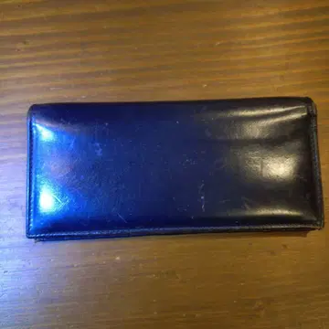 장지갑 블랙 파랑 가죽