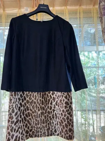 23X 레오파드 무늬 원피스 46 새상품급