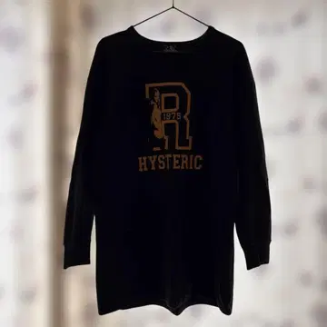 HYSTERIC RUMBLE 1975 블랙 긴팔 T셔츠