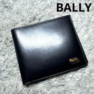 발리 BALLY 이단 접이식 지갑 가죽 블랙