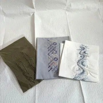 후지상회 장식용 깃 세트 (화이트 그레이 카키)