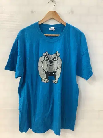 11.28 A168T 길단 티셔츠 불독 프린트 블루