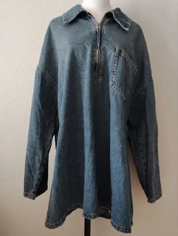 ZARA 빅 사이즈 블루 데님 오버 사이즈