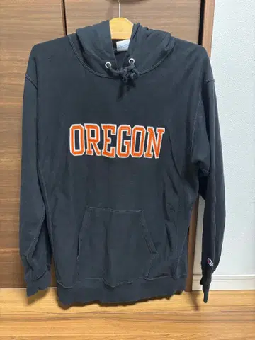 Champion Oregon 후드티 XL 사이즈 블랙 구제 의류 빈티지