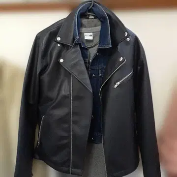 블랙 라이더 자켓 L 데님 자켓 세트