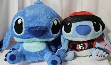 디즈니 스티치 빅 봉제 인형 모자 포함 2개