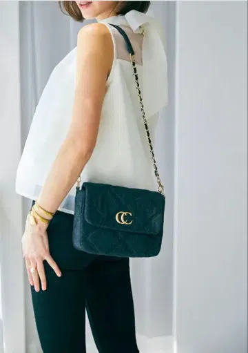 체인 숄더백(데님)