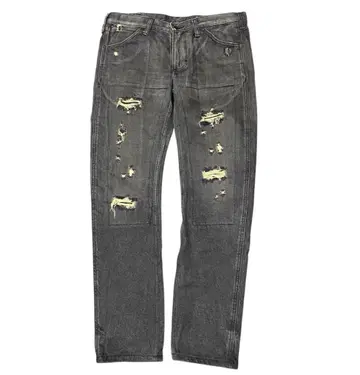 [ 새상품급 ] AKM x Wrangler 데미지 부츠컷 데님 바나나컷