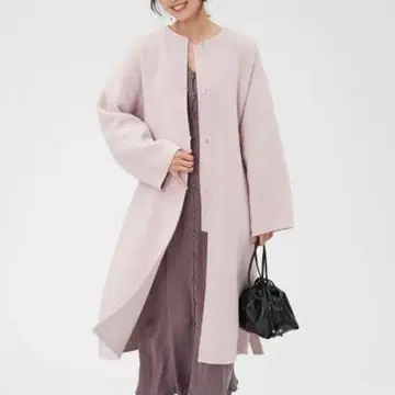 FRAY I.D 캐시미어 혼방 BAL 리버 코트 핑크