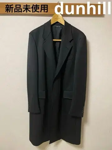 던힐 블랙 체스터 코트 2 버튼