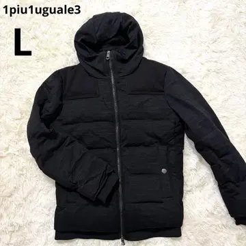 새상품급 1PIU1UGUALE3 다운 자켓 L 블랙 절개 격자 무늬