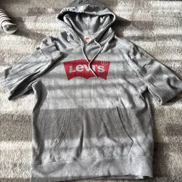 Levi's 그레이 후드 부착 후드티 S