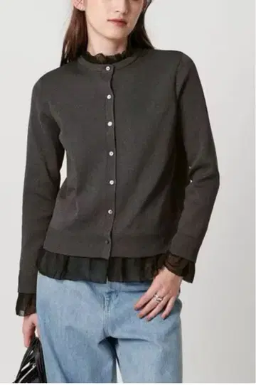 택 포함 새상품! UNITED ARROWS 4WAY 쉬폰 가디건