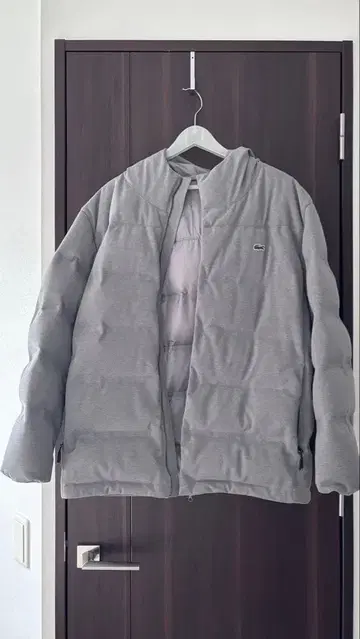 LACOSTE 그레이 다운 자켓 US L