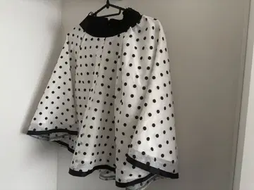 시크릿 허니 도트 무늬 플레어 스커트