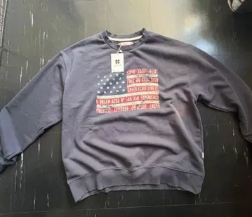 미국 국기풍 프린트 다크 그레이 트레이닝복 L