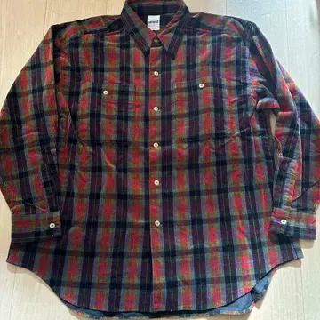 희귀 레트로 amherst 체크 무늬 코튼 셔츠 M