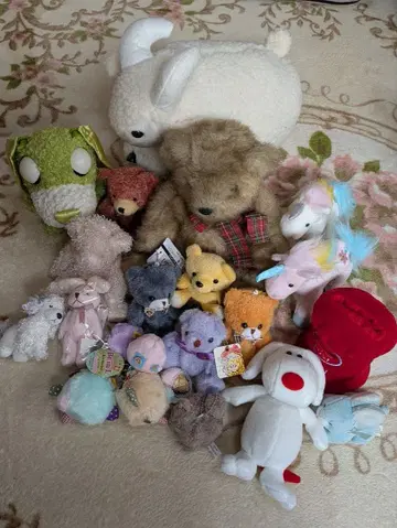 다양한 캐릭터 봉제 인형 세트