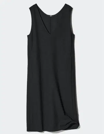 유니클로 브러쉬드 저지 오버롤 스커트 블랙 3XL