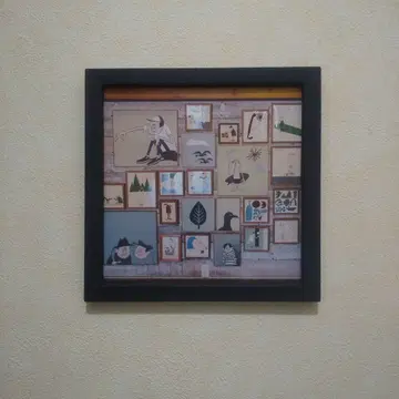 하나이 유스케 키리누키(21 x 21 우드 프레임 부착) 산책 개