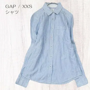 갭 스트라이프 셔츠 깔끔하고 산뜻한 작은 사이즈 오피스 XXS