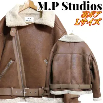 M.P Studios 엠피 스튜디오 보아 안감 무스탕 자켓 L 사이즈