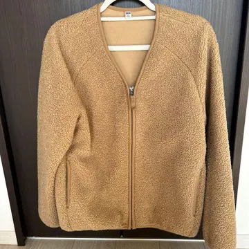 베이지 플리스 자켓